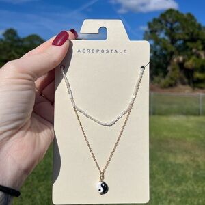 Aeropostale Gold Yin Yang Necklace